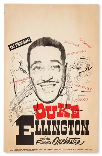 (MUSIC--JAZZ.)  ELLINGTON, EDWARD KENNEDY, DUKE. In Person. Duke Ellington and Hi Famous Orchestra.